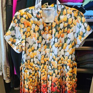 Loredana Girls Floral Pleated dress